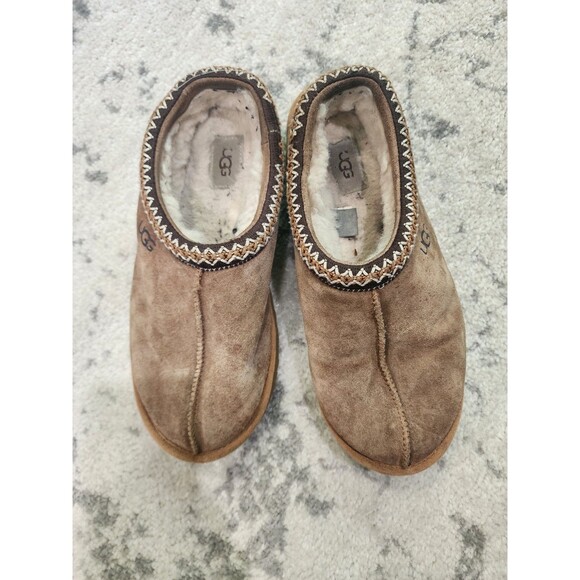 UGG Tasman Shoes Mens Size 12 Brown Suede Shearling Lined Clog Slippers 5950 main image 5